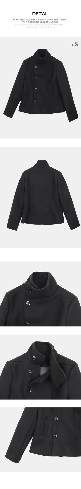 Yuha double high-neck wool coat