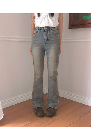 Cose Spandex Flared Denim Long Pants