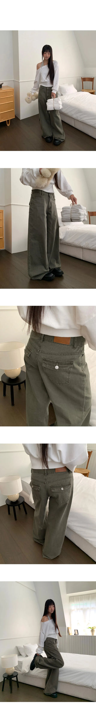 Kakl Wide Long Cotton Pants