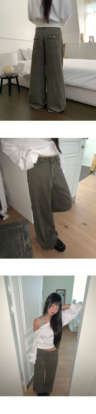 Kakl Wide Long Cotton Pants