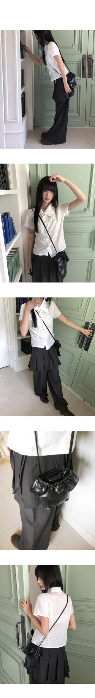 Gyuling Rose Leather Faux Leather Crossbody Bag