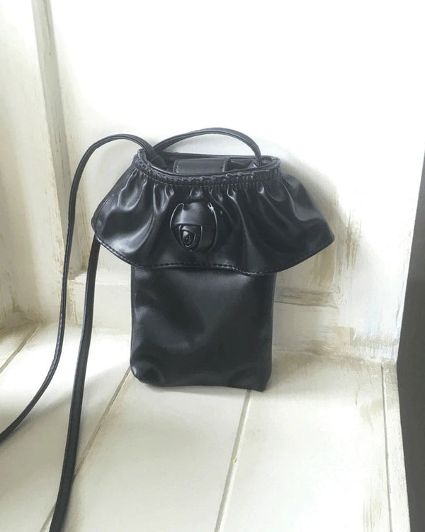 Gyuling Rose Leather Faux Leather Crossbody Bag
