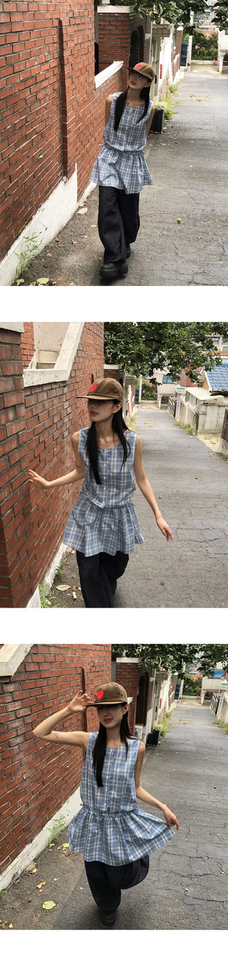 Onni embroidered balloon wide denim long pants