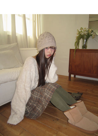 Nahi Boucle Loose Round Neck Knitwear