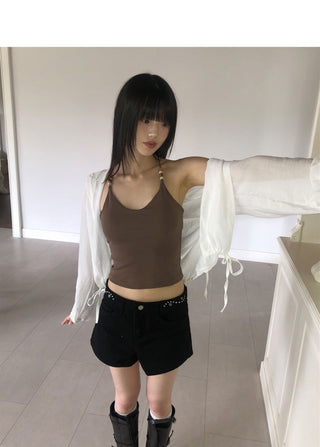 Ward Biz Slim Fit Crop Sleeveless