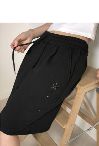 Scent You Studded Pintuck Banding Bermuda Training Pants