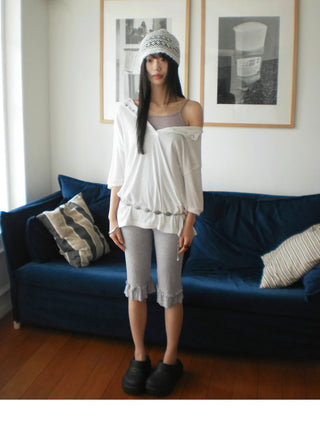 Molty Stripe Punching Mesh See-Through Beanie