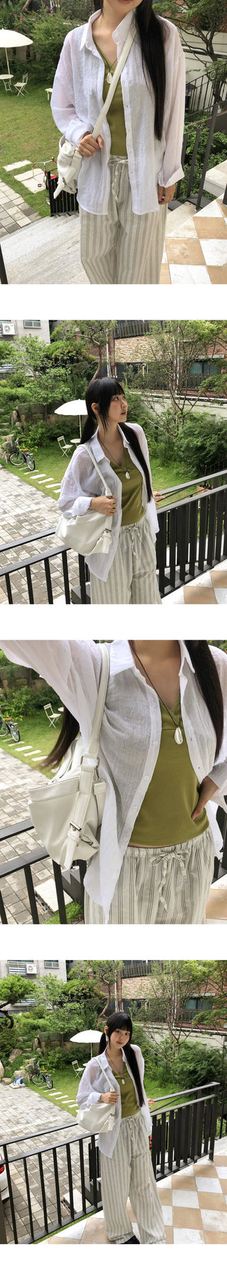 Piyo V-Neck Ribbed Lace Sleeveless