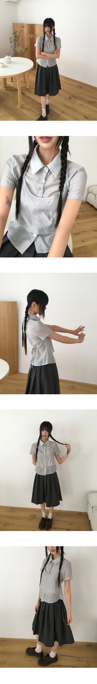 Willow Sheer Layered Sleeveless Shirt