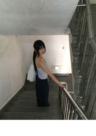 Cream Lace Shirring Ribbon Sleeveless