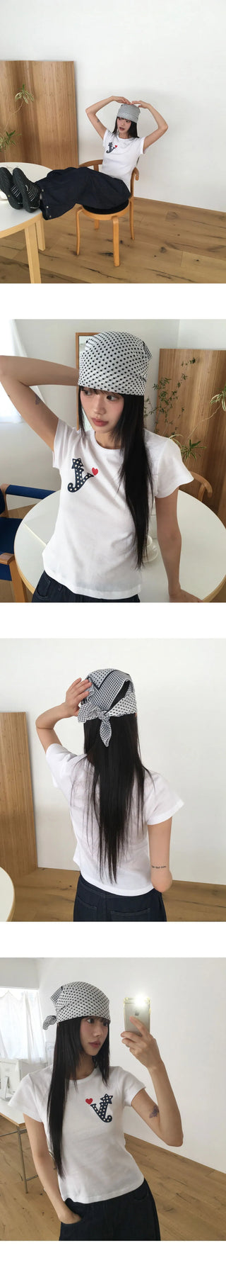 Carbine Dot Hair Kerchief Muffler Scarf