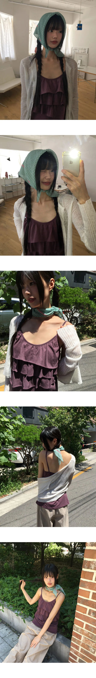 Carbine Dot Hair Kerchief Muffler Scarf