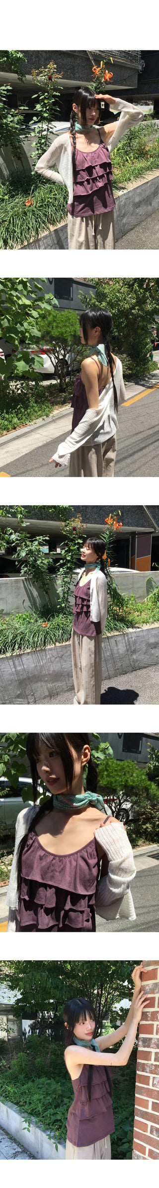 Monsieur Cancan Layered Back Banding Shirring Sleeveless