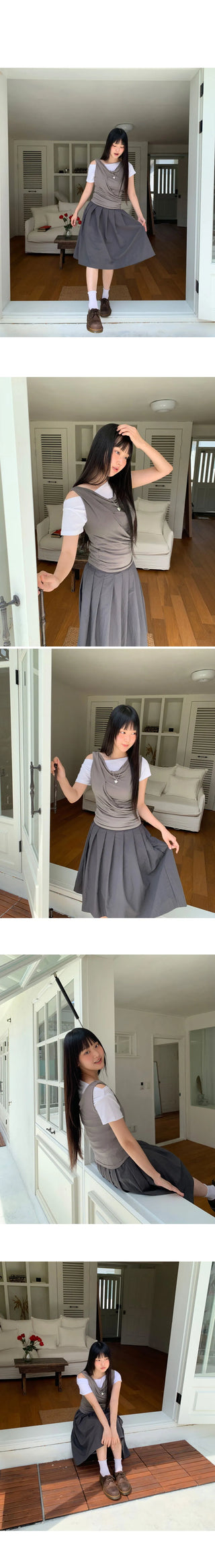 Hohen Drape One Off Shoulder Sleeveless T-Shirt
