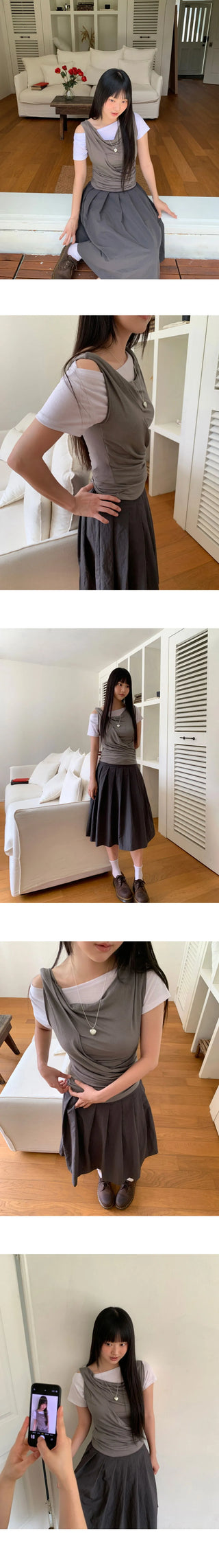 Hohen Drape One Off Shoulder Sleeveless T-Shirt