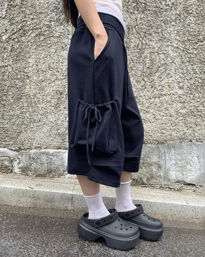 Movic Banding Pintuck Cargo Bermuda Pants