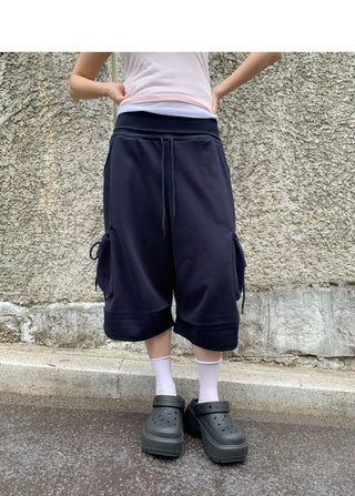 Movic Banding Pintuck Cargo Bermuda Pants