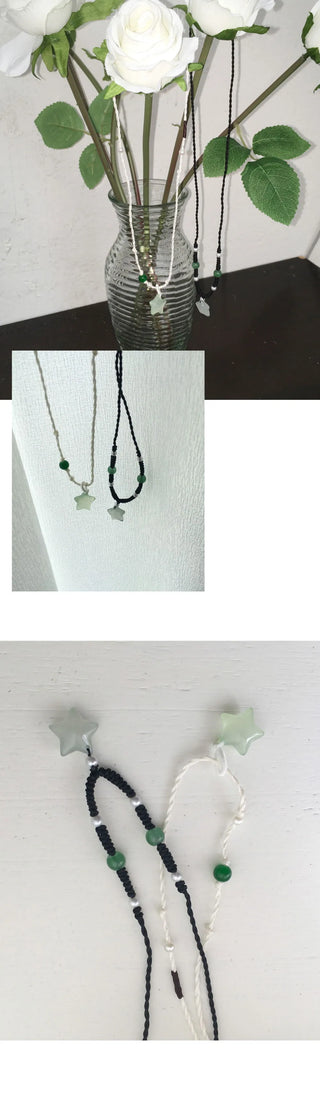Batz Vintage Star Beads Gem Necklace
