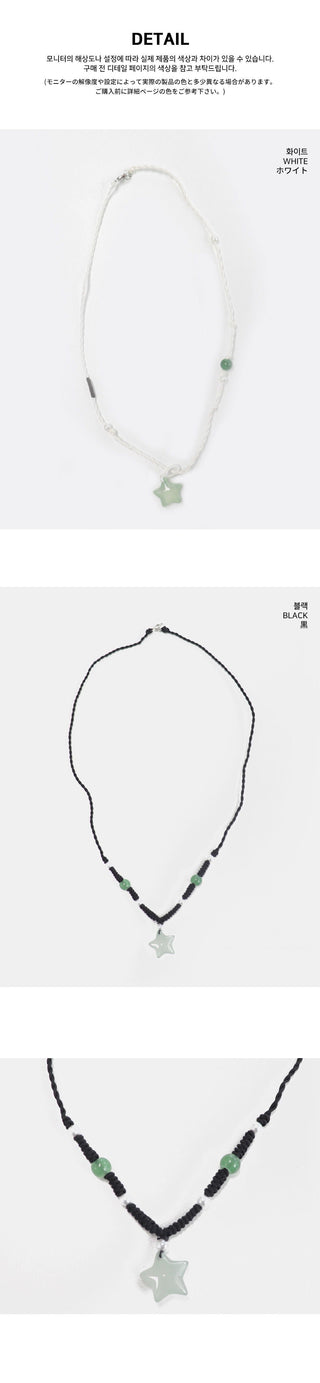 Batz Vintage Star Beads Gem Necklace