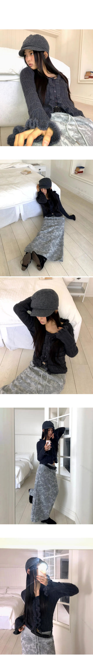 Hobin Frill Knitwear Cardigan