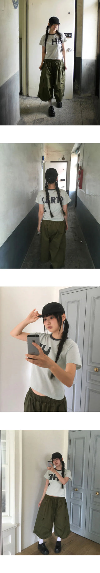 Yes two way string cargo bermuda pants