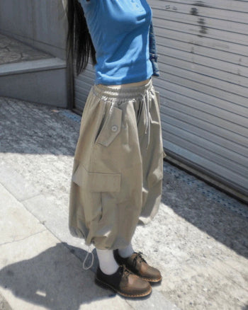 Yes two way string cargo bermuda pants