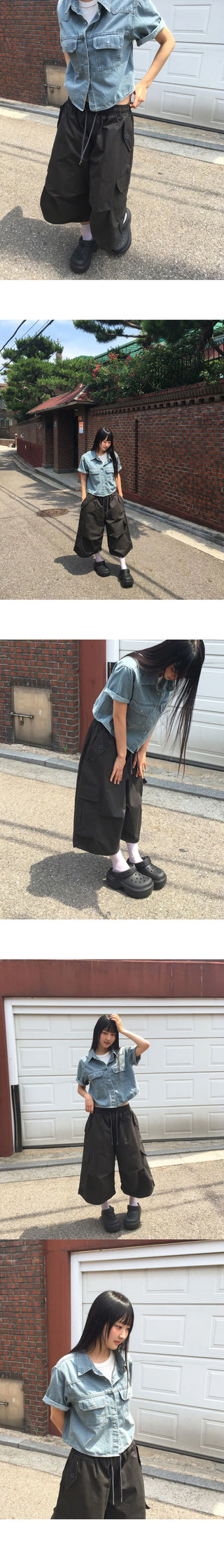Yes two way string cargo bermuda pants