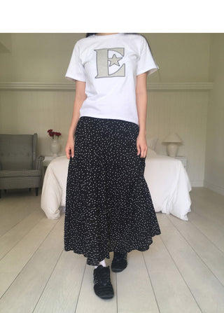 Apol Dot Frill Cancan Long Skirt