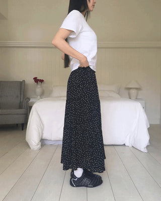 Apol Dot Frill Cancan Long Skirt
