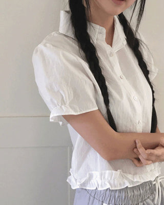 Minz Frill Puff Short Sleeve Shirt