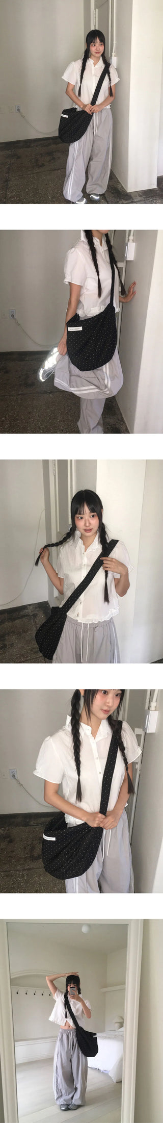 Shuto Dot Patch Shoulder Crossbody Bag