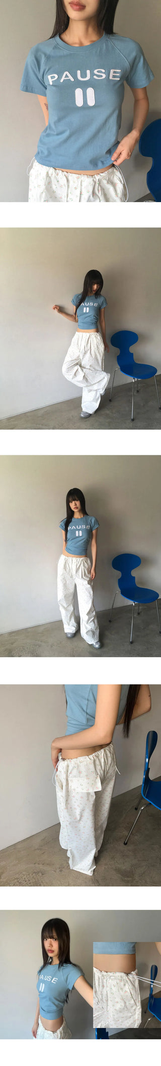 Fezzan Lettering Embroidered Nagrang Short Sleeve T-Shirt