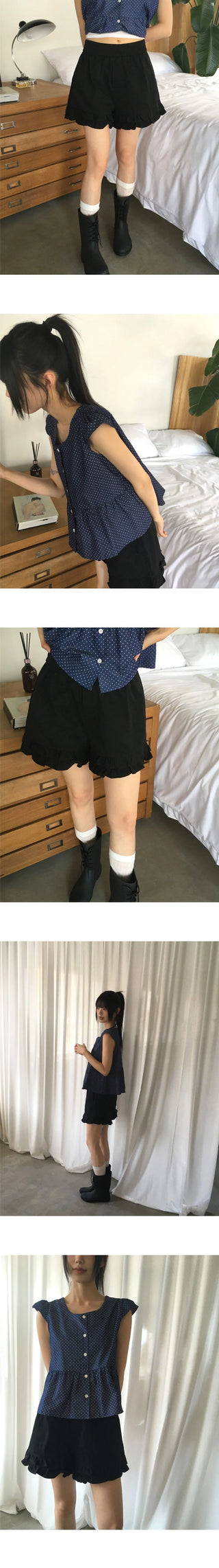 Haren Cancan Frill Banding Shorts Short Pants