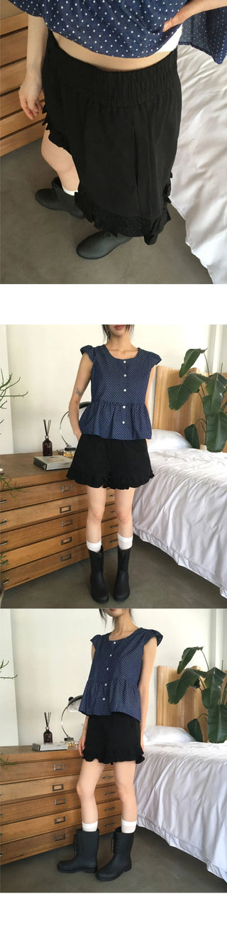 Haren Cancan Frill Banding Shorts Short Pants