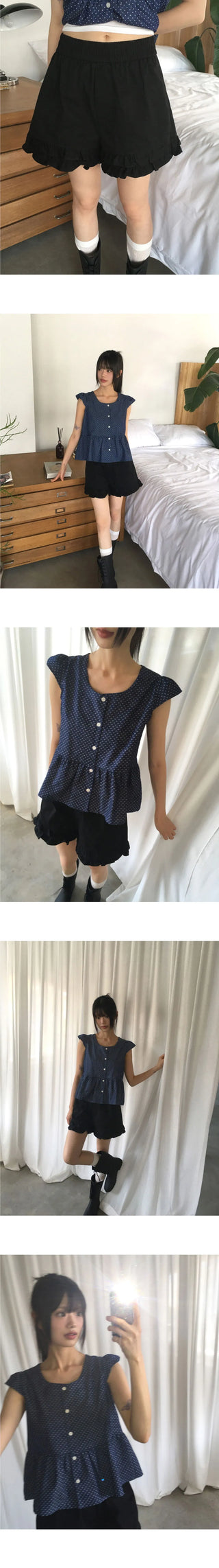 Haren Cancan Frill Banding Shorts Short Pants
