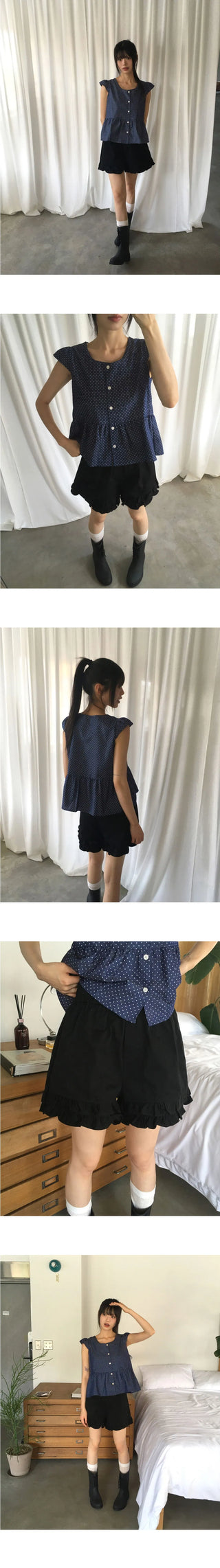 Haren Cancan Frill Banding Shorts Short Pants