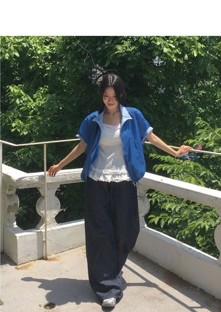Tenshi Nonfade Raw Two Way Pintuck Banding Pants
