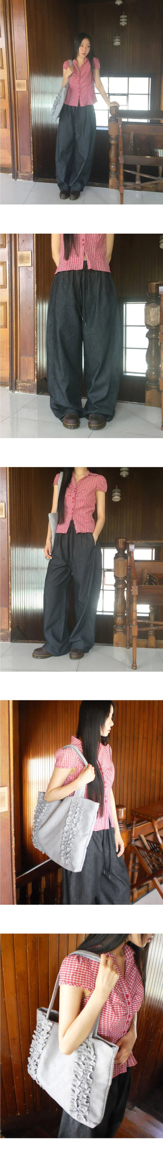 Tenshi Nonfade Raw Two Way Pintuck Banding Pants
