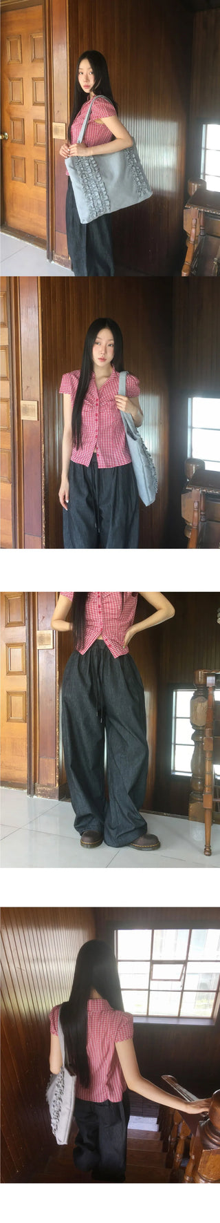 Tenshi Nonfade Raw Two Way Pintuck Banding Pants