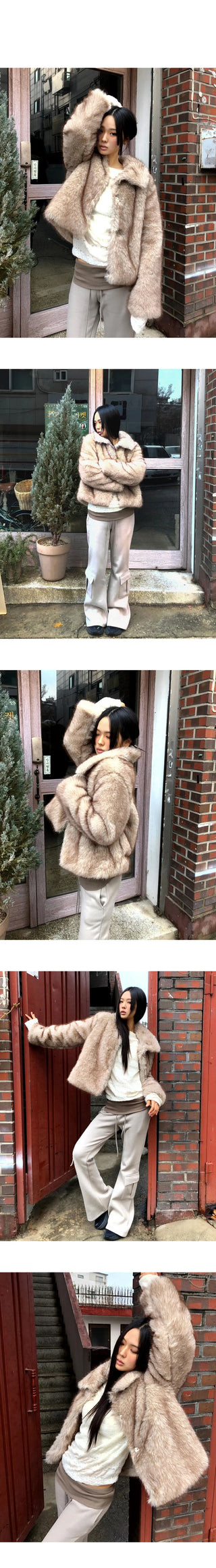 Sevin Kara two-tone fur jacket