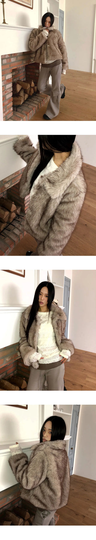 Sevin Kara two-tone fur jacket