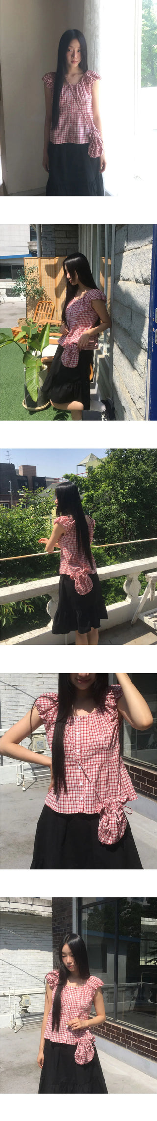 Toddy Pintuck Lace Flare Back Banding Midi Skirt