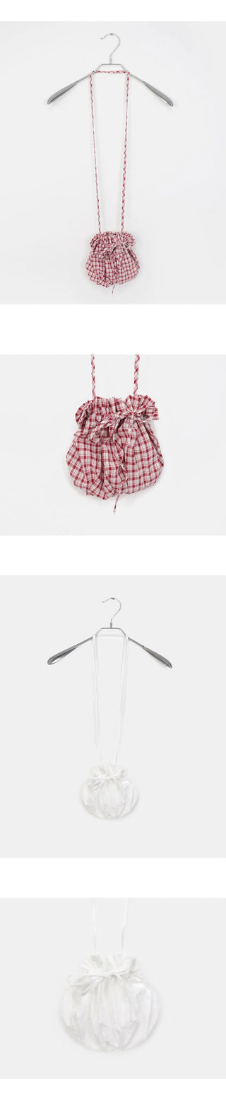 Rufus Check Cap Sleeve Shirring Blouse