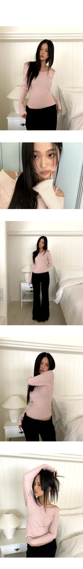 Chiron Slim Strap Off-Shoulder Knitwear