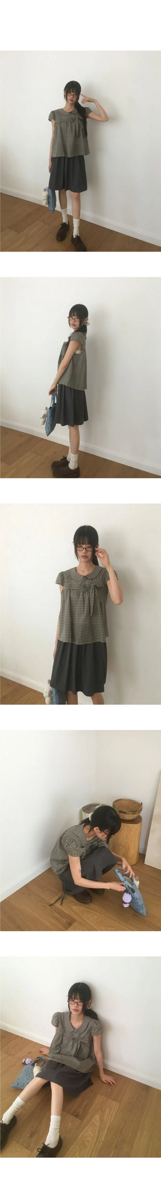 Akin Ribbon Pintuck Flare Midi Skirt