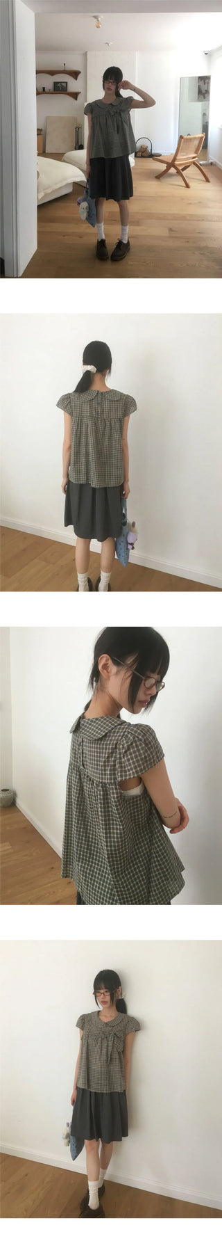 Akin Ribbon Pintuck Flare Midi Skirt