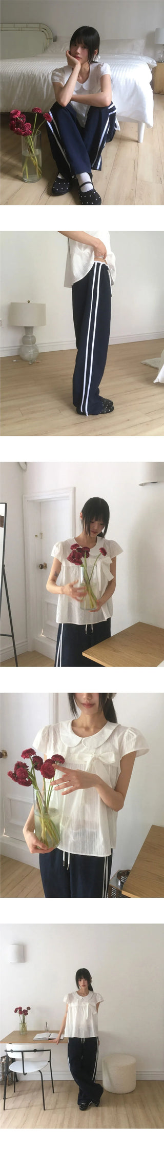 Kenshi Low Rise Nylon Track Wide Pants