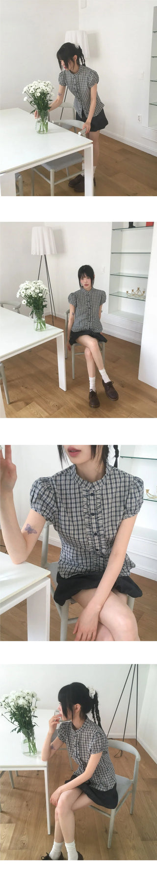 Jubi Pumpkin Balloon Mini Denim Skirt