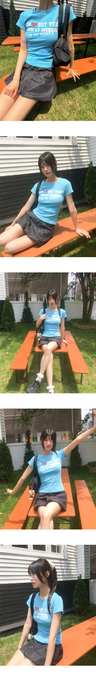 Jubi Pumpkin Balloon Mini Denim Skirt