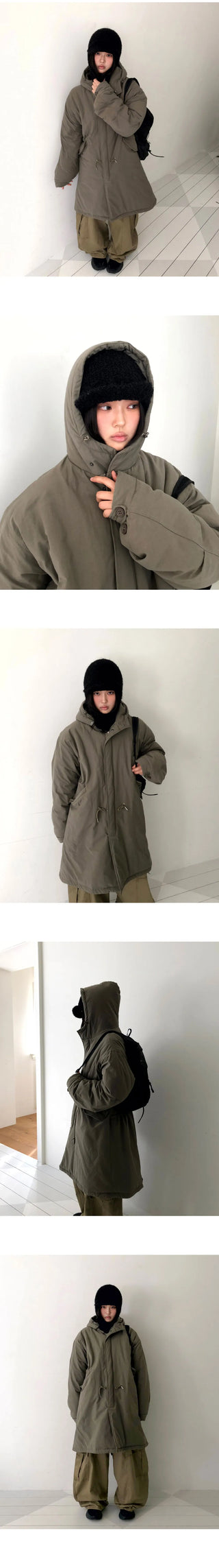 Pine Long Nightwear Padded Hooded Jacket